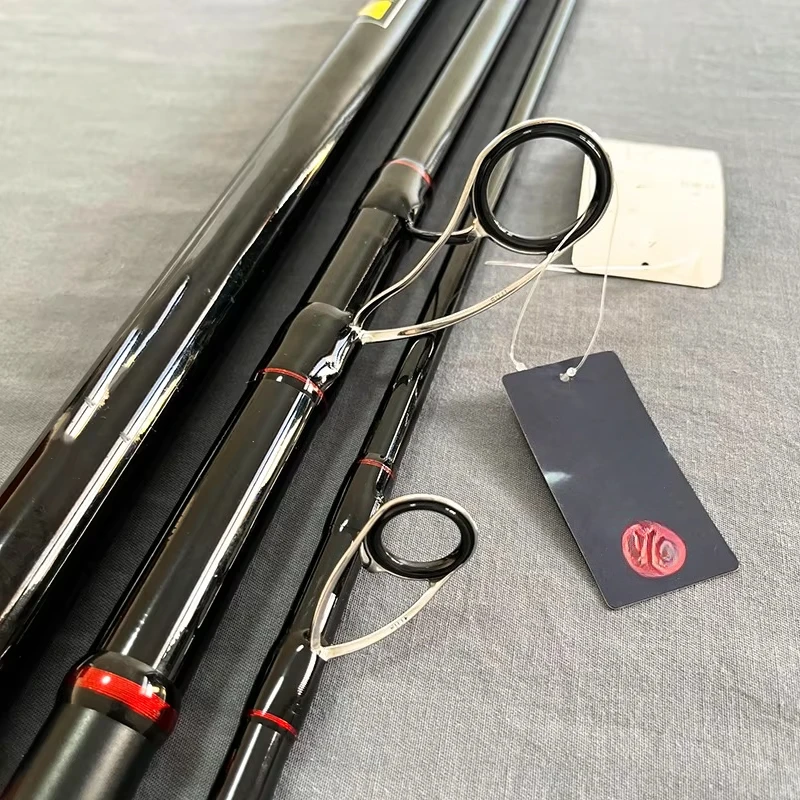 

Carbon Fiber Surfcasting Fishing Rods 4.2m 14ft 3 Sections Medium Action Cork Handle 30T 40T OEM Shore Casting