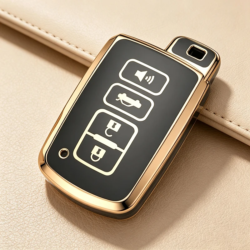 4-Tasten Autoschlüssel-Hülle für Toyota RAV4 Highlander Avalon Camry Corolla 2015 - 2017 Smart Control Schutzhülle
