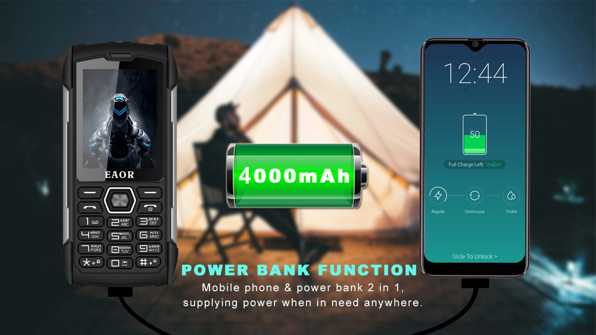 Imagem -05 - Impermeável Rugged Lanterna Push-button Celular Power Bank Mobile Phone Desbloqueado fm Torch Cheap Shockproof Ip68 4000mah