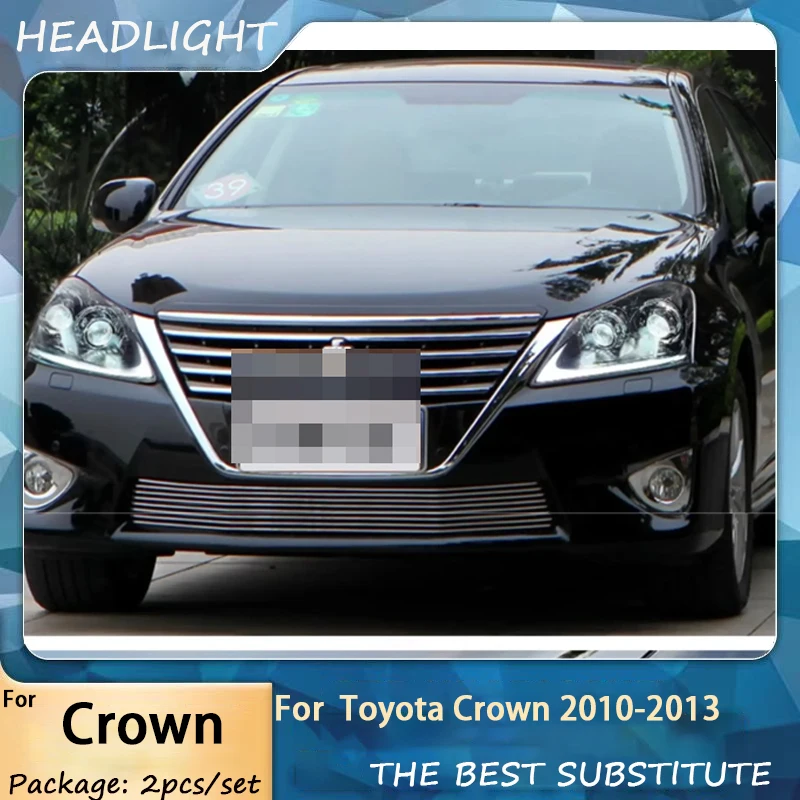 Car Headlight For Toyota Crown 2010-2013 13th 13.5th Gen DRL Animation Car Front Lamps Assembly Dynamic Turn Signal Accesspories