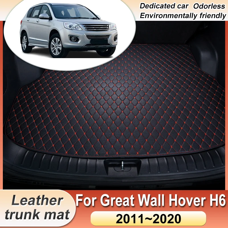 For Great Wall Hover H6 Accessories MK1 2011-2020 Car Trunk Mat Cargo Boot Carpet Anti-Slip Storage Pad Leather Liner Auto Parts