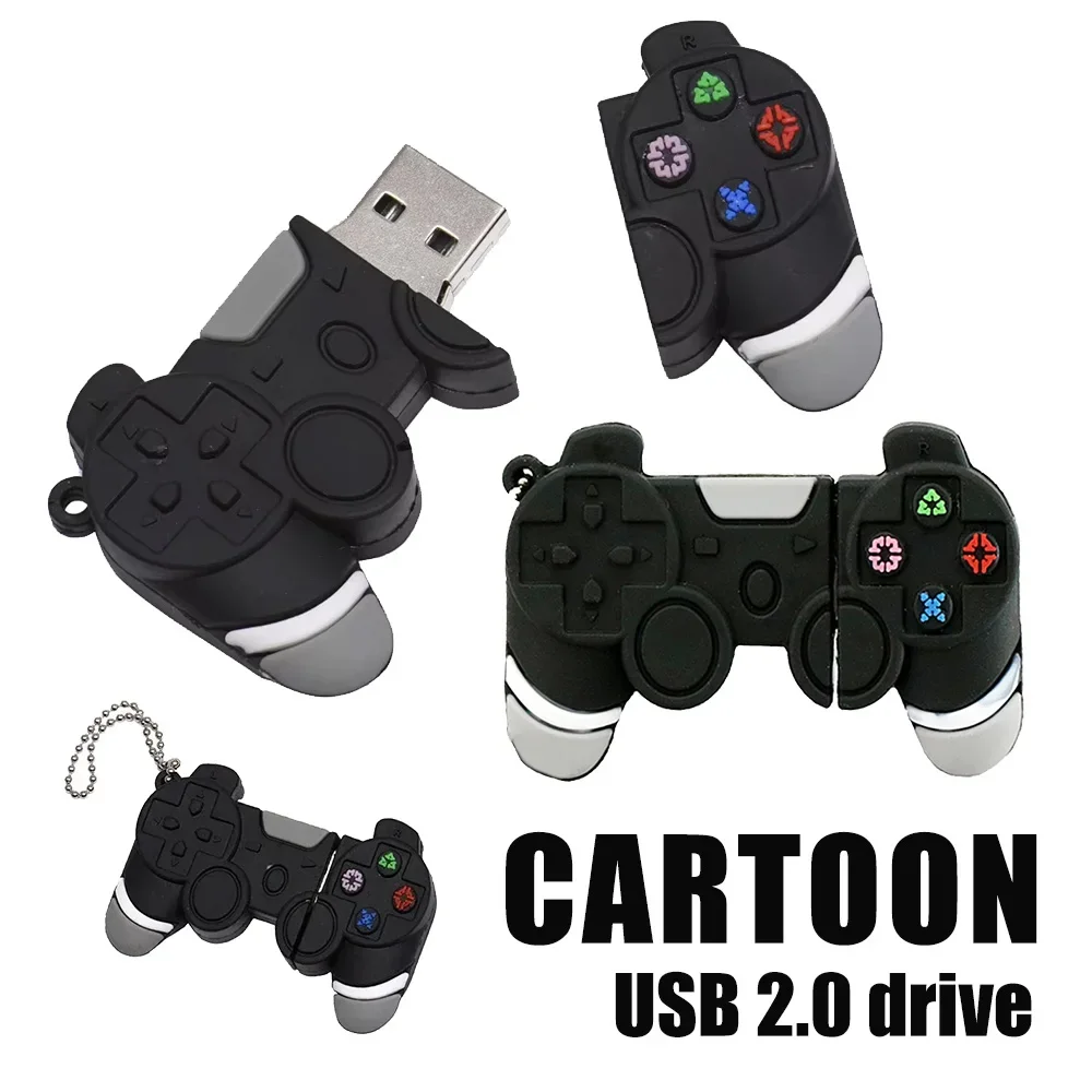 Mini Cartoon Game Controller Model USB 2.0 Flash Drives 64GB Pen Drive 32GB Free Chain  Pendrive16GB 8GB Creative Gift for Kids