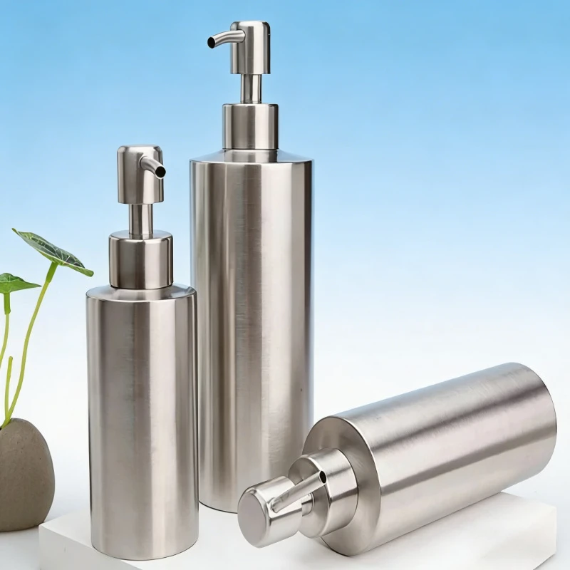 

Stainless Steel Hand Wash Dispenser Portable Anti-rust Replacement Refillable Washable Reusable Stylish Home Bathroom Bottle