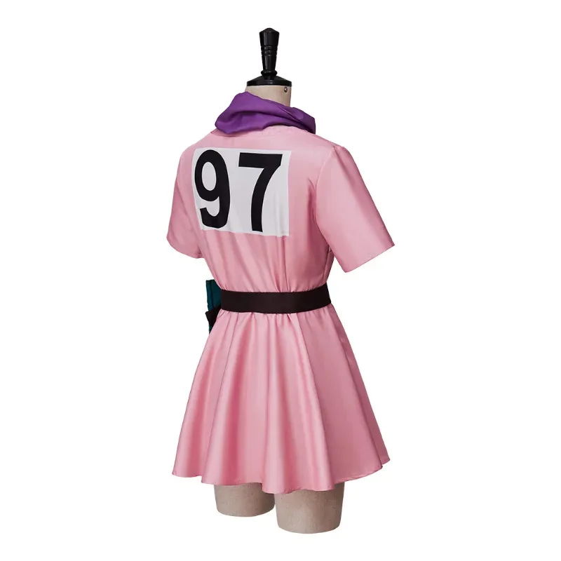 Disfraz de Bulma para mujer, vestidos rosas, juego de rol de Anime, traje de fiesta de Carnaval y Halloween mb.3