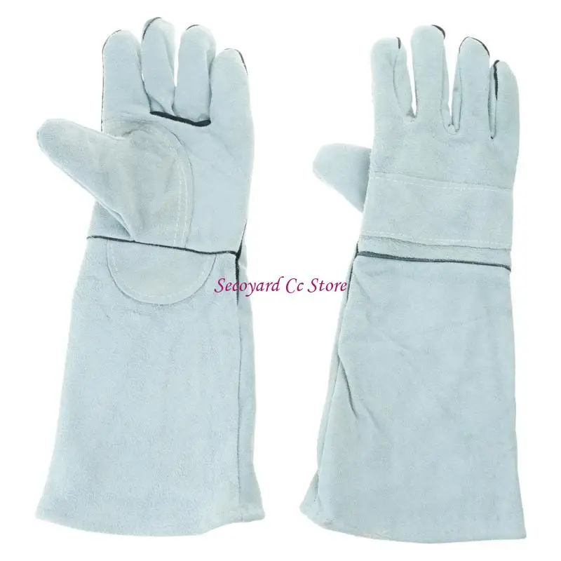 N3UC 45cm/60cm Puncture Proof Leather Gloves Animal Handling Gloves Multifunction