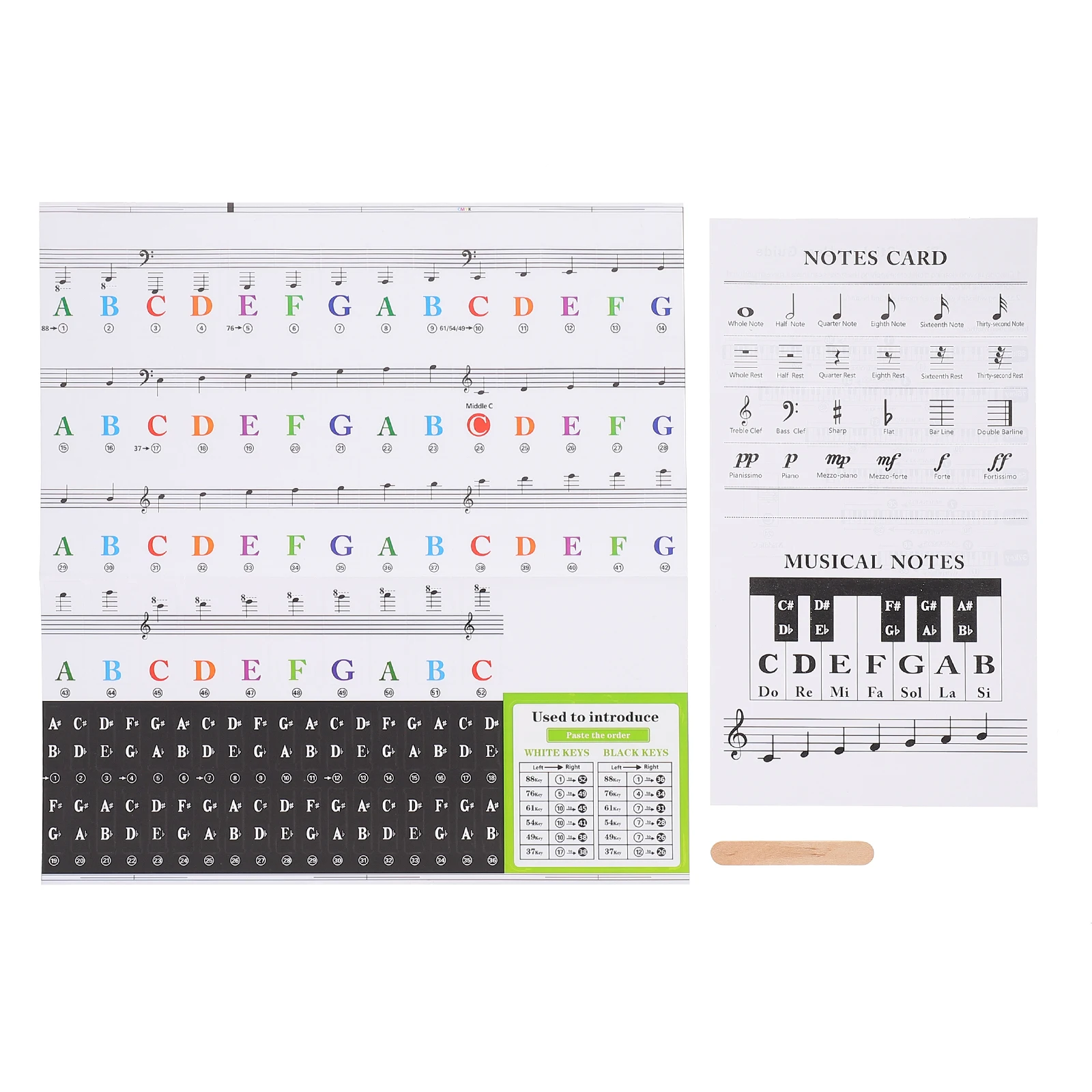 

Piano Stickers for Beginner Keyboard Decal Decals Music Instrument Supplies Electronic Accessories Keyboards