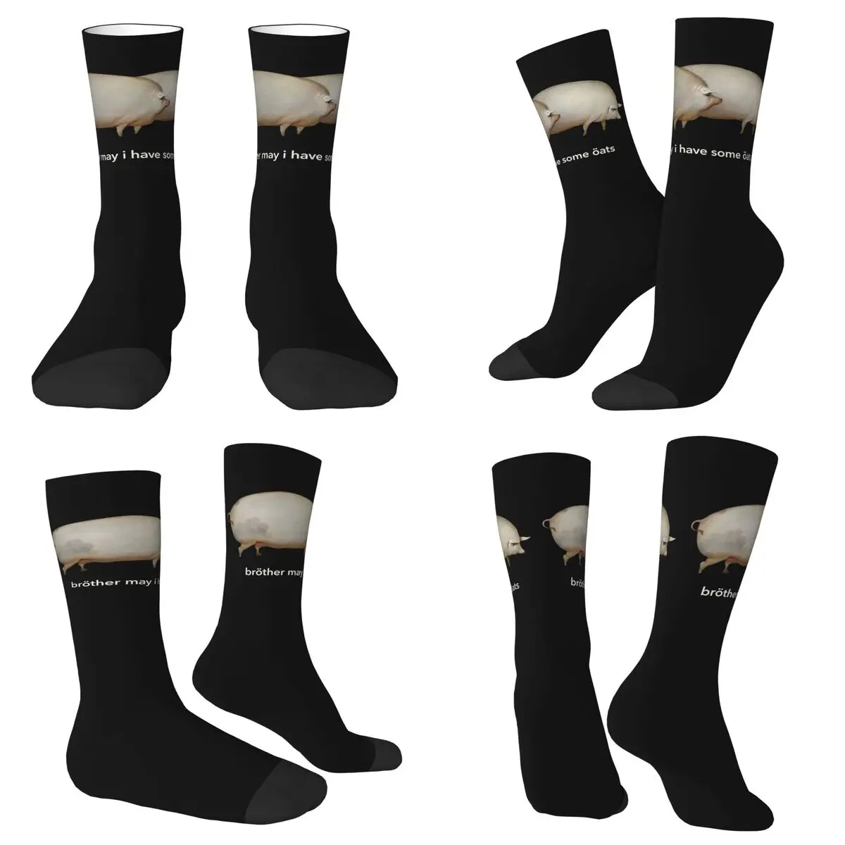 

Brother May I Have Some Oats, Classic Mem Socks Harajuku Stockings Long Socks Accessories for Man's Woman's Birthday Present
