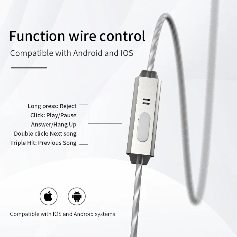 Imagem -04 - Fones de Ouvido Intra-auriculares Bgvp Monitor 2dd 6d Som Wired Iems Monitores Auscultadores Hifi Fone de Ouvido Estéreo Baixo