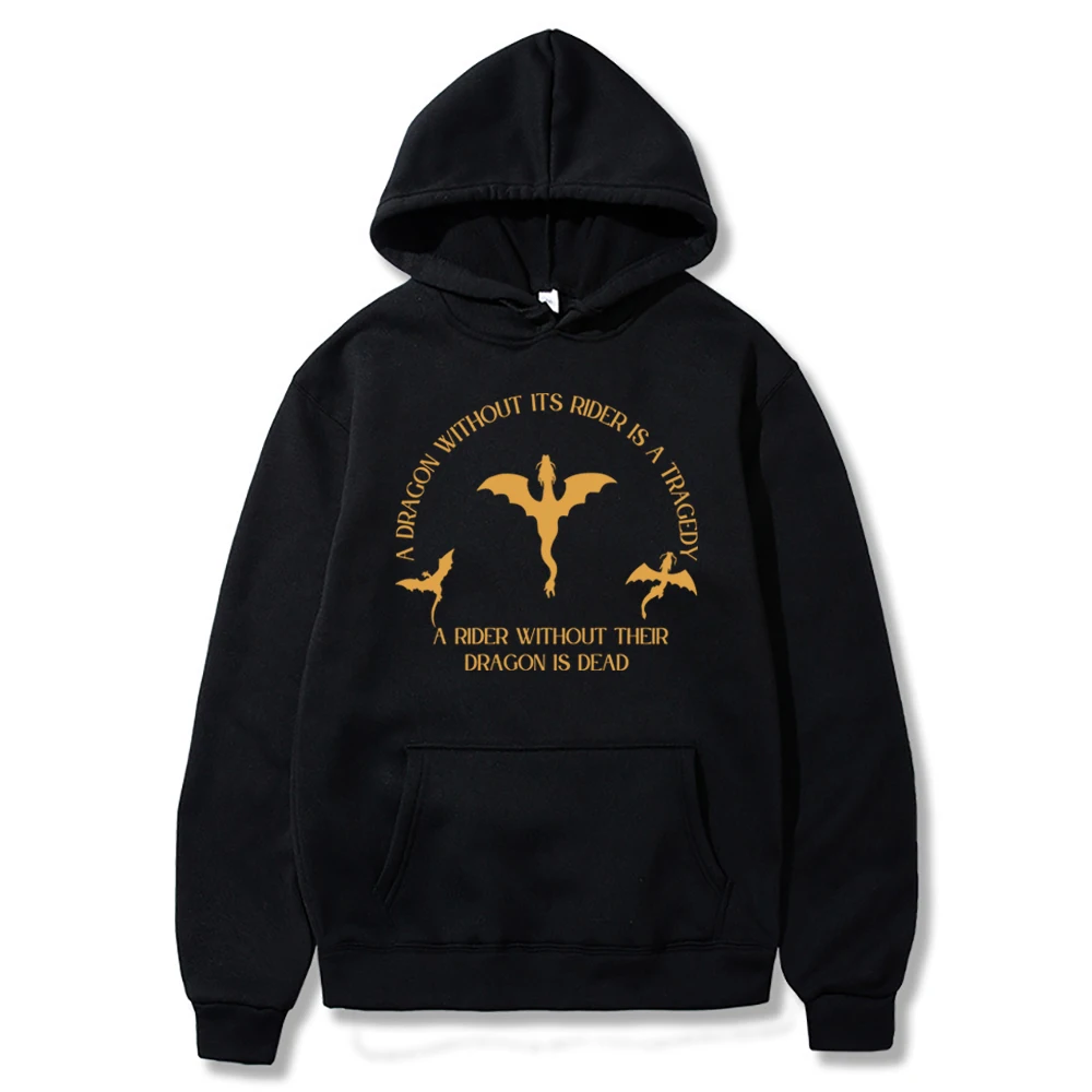 Vintage Fourth Wing Hoodie Golden Dragon Rider Pullover Basgiath War College Sweatshirt Cool Dragon Pullover Bookish Hoodies Top