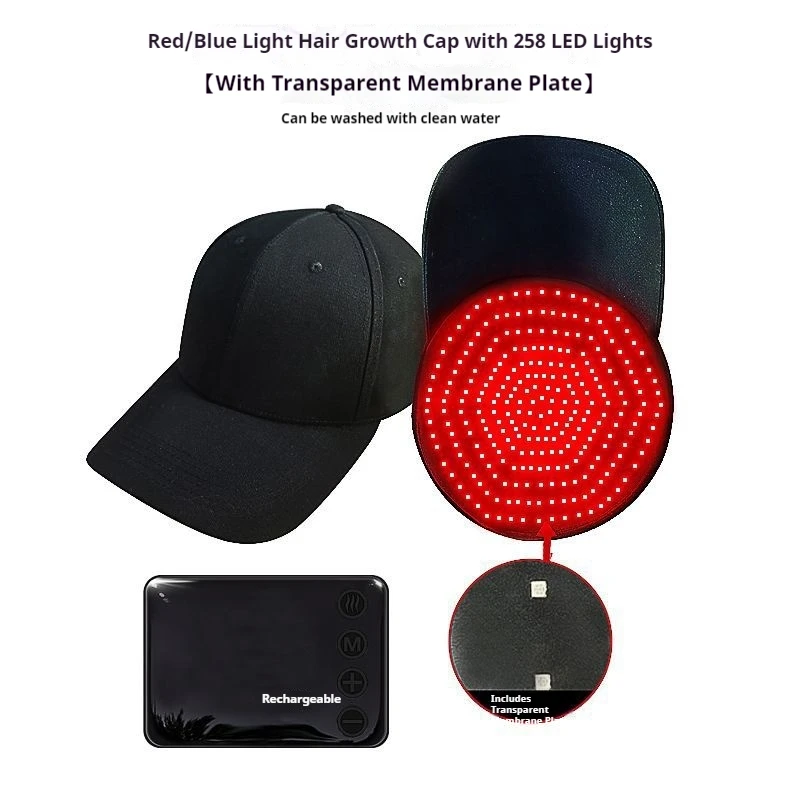 LED Infrared Red Blue Light Cap Hair Growth Loss Hair Growth Hat