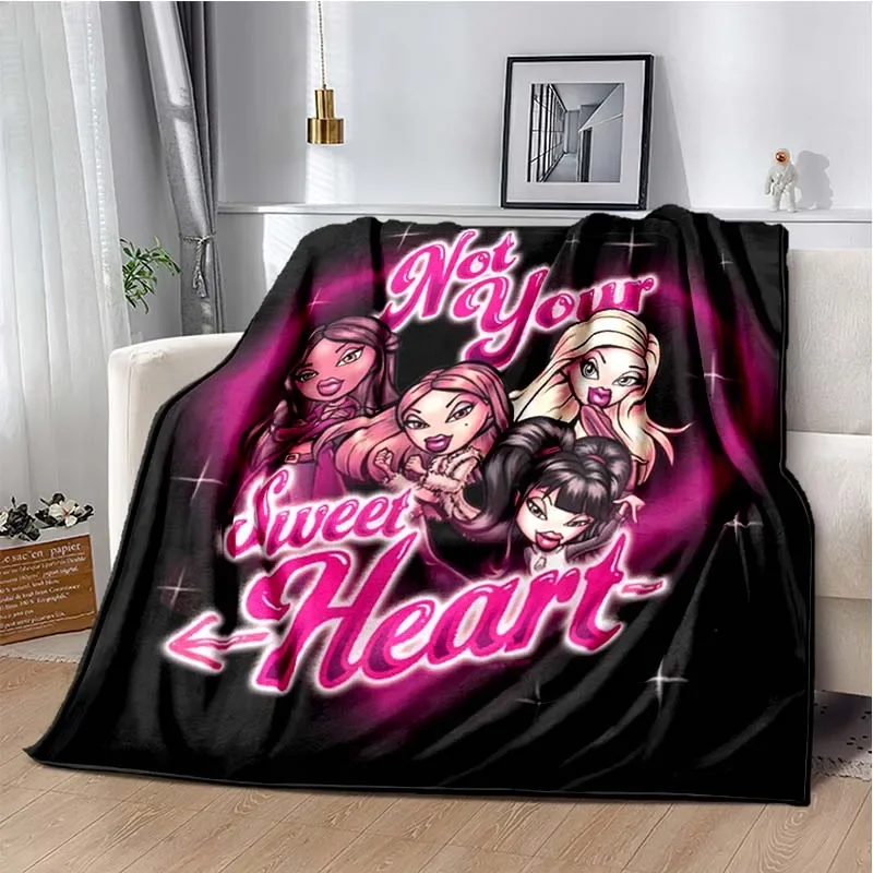 

Bratz Cartoon 3D Girls Fashion Blanket Flannel Soft Warm Throw Blanket Bedroom Bed Sofa Office Travel Picnic Blanket Kids Gift