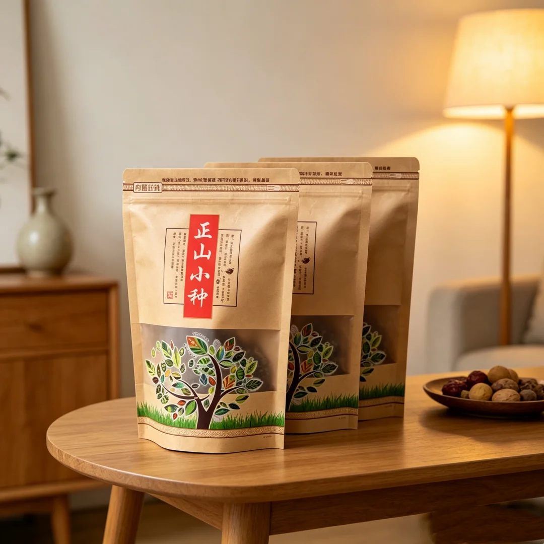 S L M Size China Lapsang Souchong Zipper Bags ZhengShan XiaoZhong Black Oolong Tea Jin Jun Mei Recyclable Sealing No Packing Bag