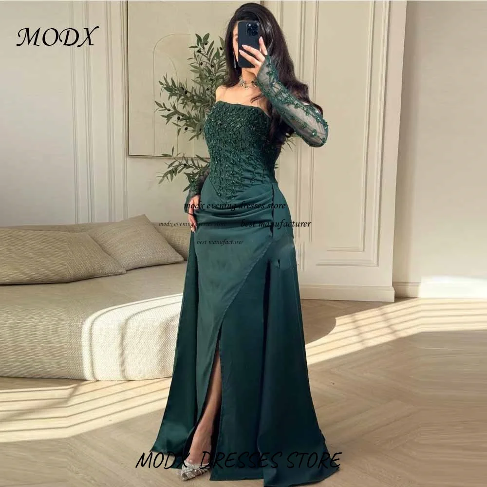 MODX Maßgeschneiderte Dubai Meerjungfrau Trägerlose Lange Kleider Maßgeschneiderte Anlässe Abschlussball Party Klassisch Elegant Passend فسات Mohamedة