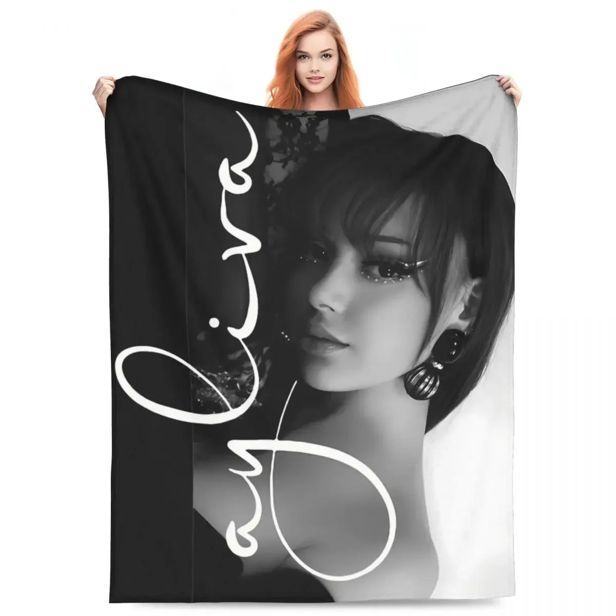 Ayliva Cool Singer Pop Music Blankets Fleece Printed Liebe Tour 2024 Cozy Lightweight Throw Blankets for Sofa Office Bedspreads