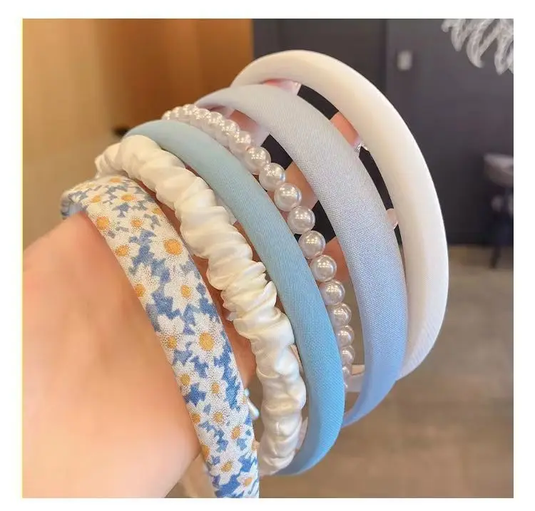 6/7/8PCS Set Fashion Women Cloth Hair Bands Headdress Headband Girls Hairband Hair Hoop Female Hair Accessories Headwear