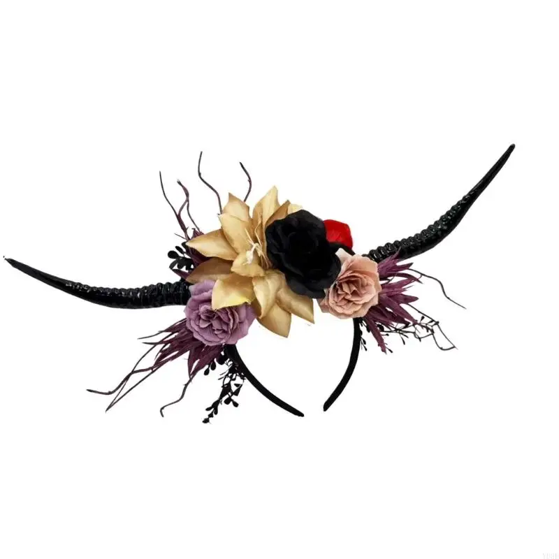 Stilvolles Punk-Antilopenhorn-Haarband für Halloween-Kostümzubehör und Karnevalsparty-Dressing-Styling-Tool Y08E – Detail 8