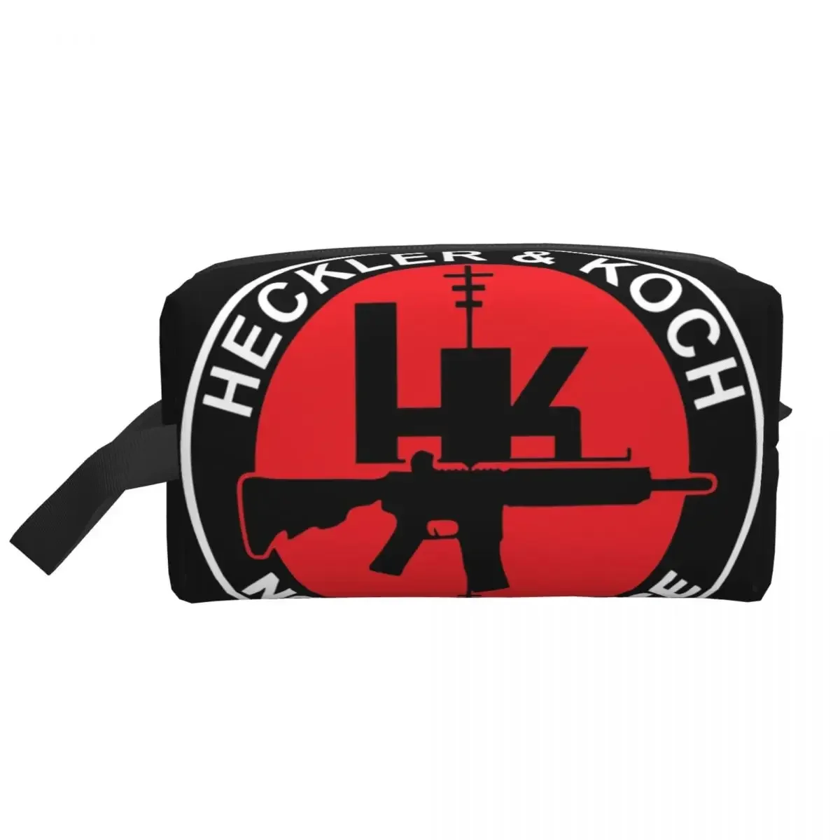 HK Firearms Heckler And Koch Logo Makeup Bag For Women Travel Cosmetic Organizer Fashion Storage Toiletry Bags