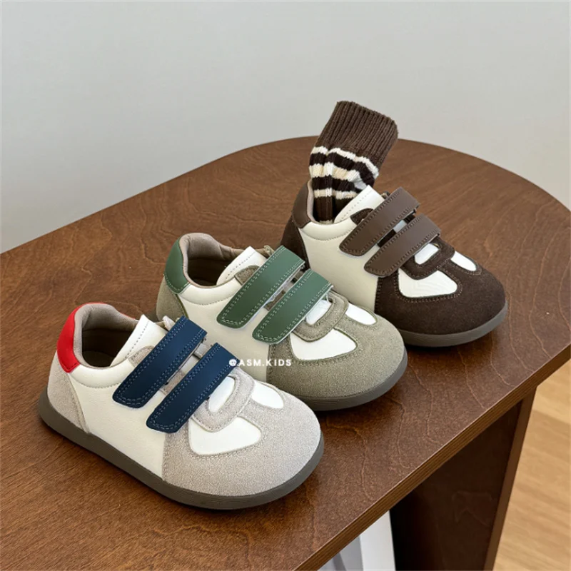 New Spring Children Shoes For Boys Leather Breathable Kids Casual Shoes Non-slip Fashion Toddler Girls Boys Sneakers EU 22-30