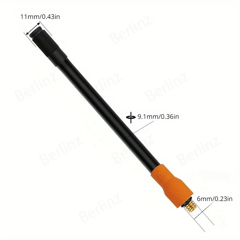 M6 Thread Tire Valve Extension Inflation Tube Fine Thread Adapter for Integrated Air Pump