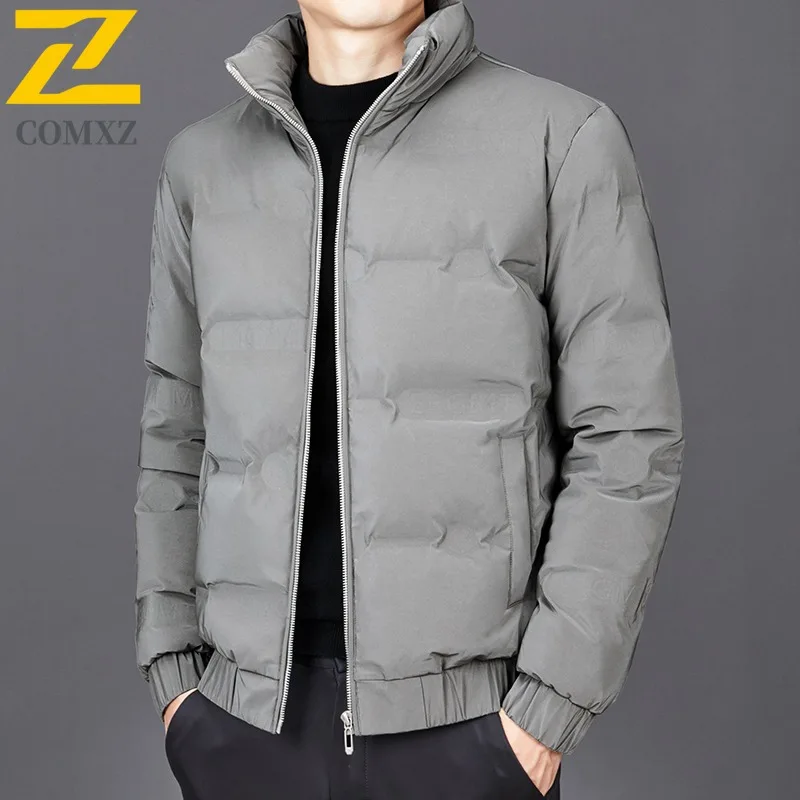 COMXZ Cotton Padded Jacket Premium Thick Warm Business Stylish Travel Padding Coat Snowy Cold Proof Down Jacket Men's Clothing