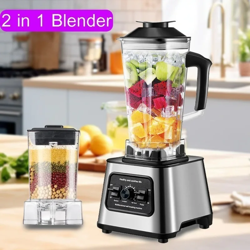 2.5L High Speed Blender 9 Speed Adjustment Food Mixer Ice Crusher Multifunctional Food Processor for Home Use