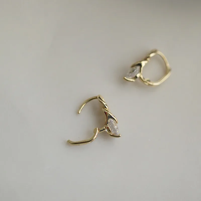 925 Sterling Silver Fashionable Chain Delicate Zircon Earrings for Women High Quality Simple Party Jewelry