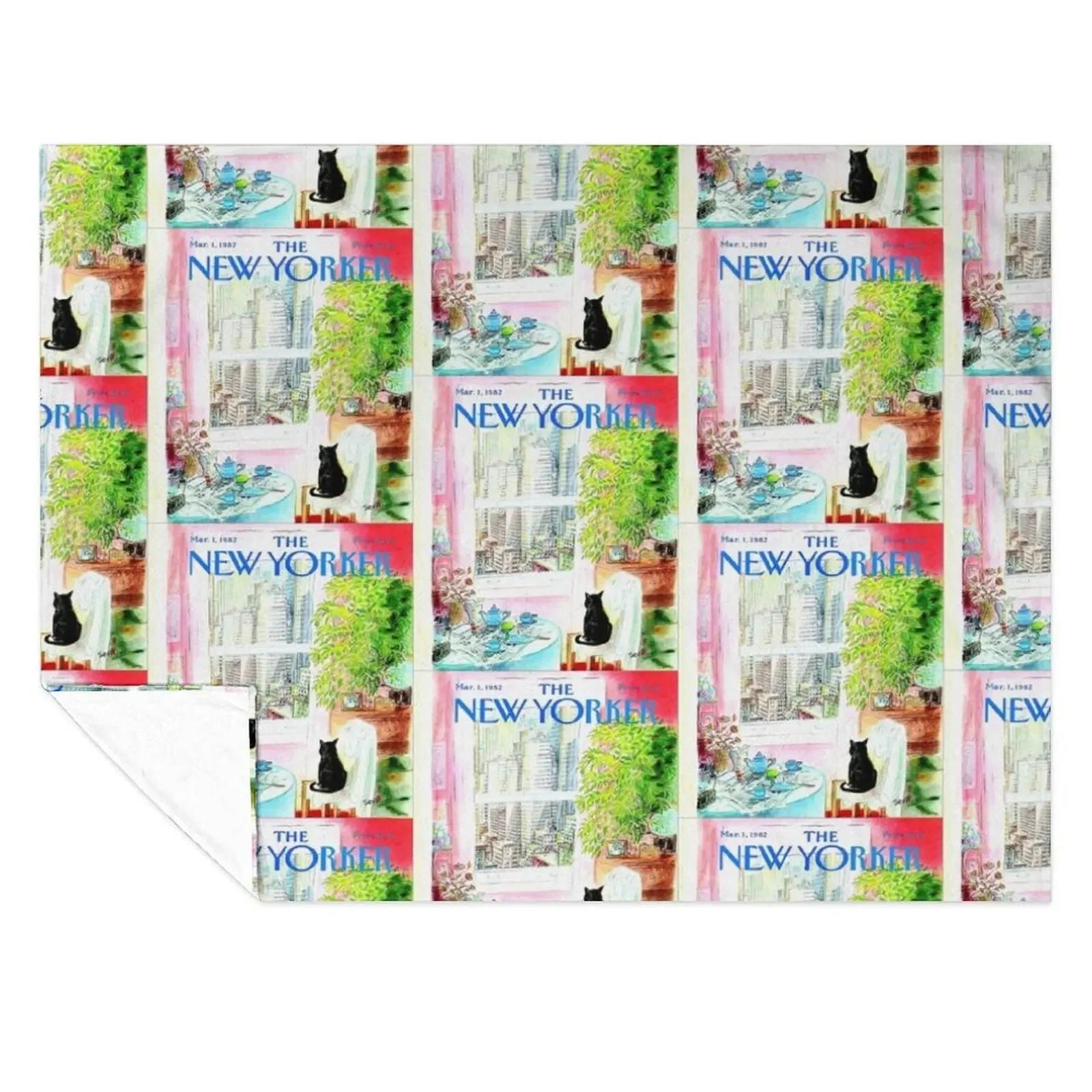 

New Yorker March-1-1982 Throw Blanket Decorative Sofas Large warm winter cosplay anime Blankets