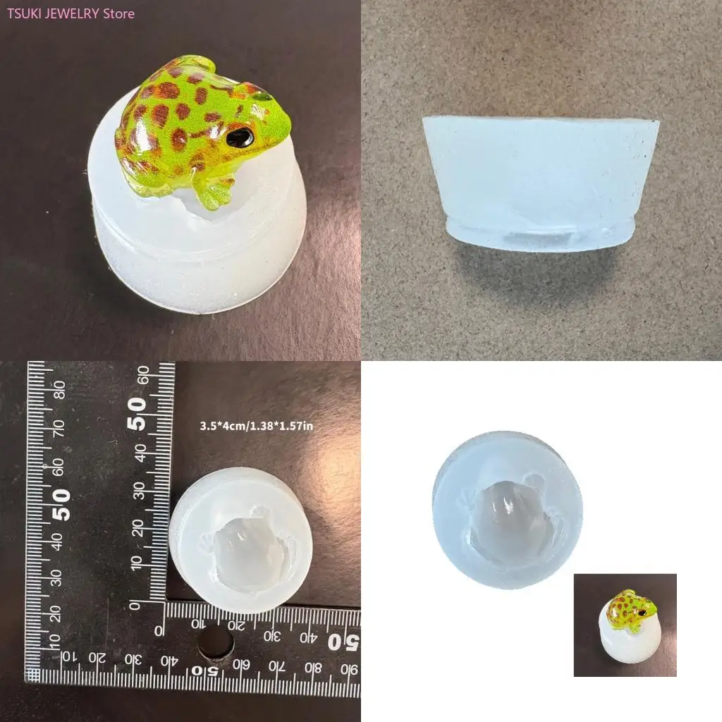 

62KE Гибкие лягушки Силиконовая форма для рукоделия DIY лягушки Декоры из смолы Аксессуары для изготовления подарков