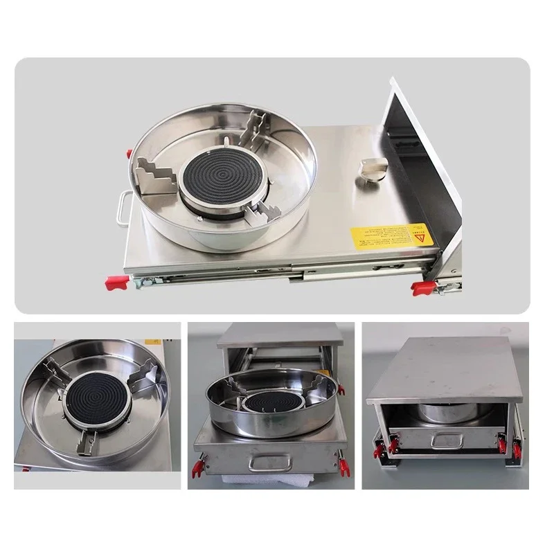 Aço Inoxidável RV Pull-out Fogão, Gás Windproof, Piscina Infravermelha Especial, Peças de Cozinha e Acessórios