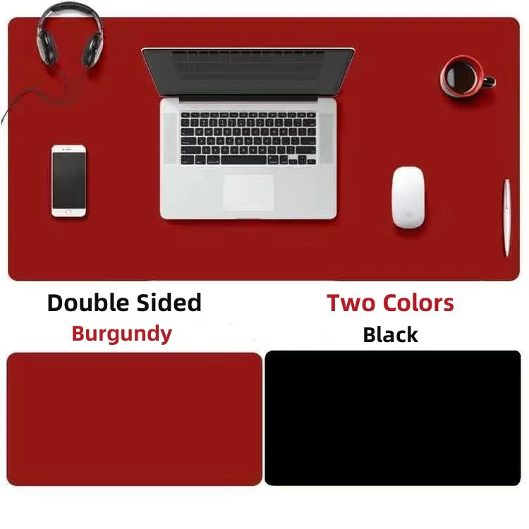 30x60CM Desk Pad Desk Protector - Dual Side PVC Leather Desk Mat Large Mouse Pad Waterproof Desk Cover Office Home Table Decor