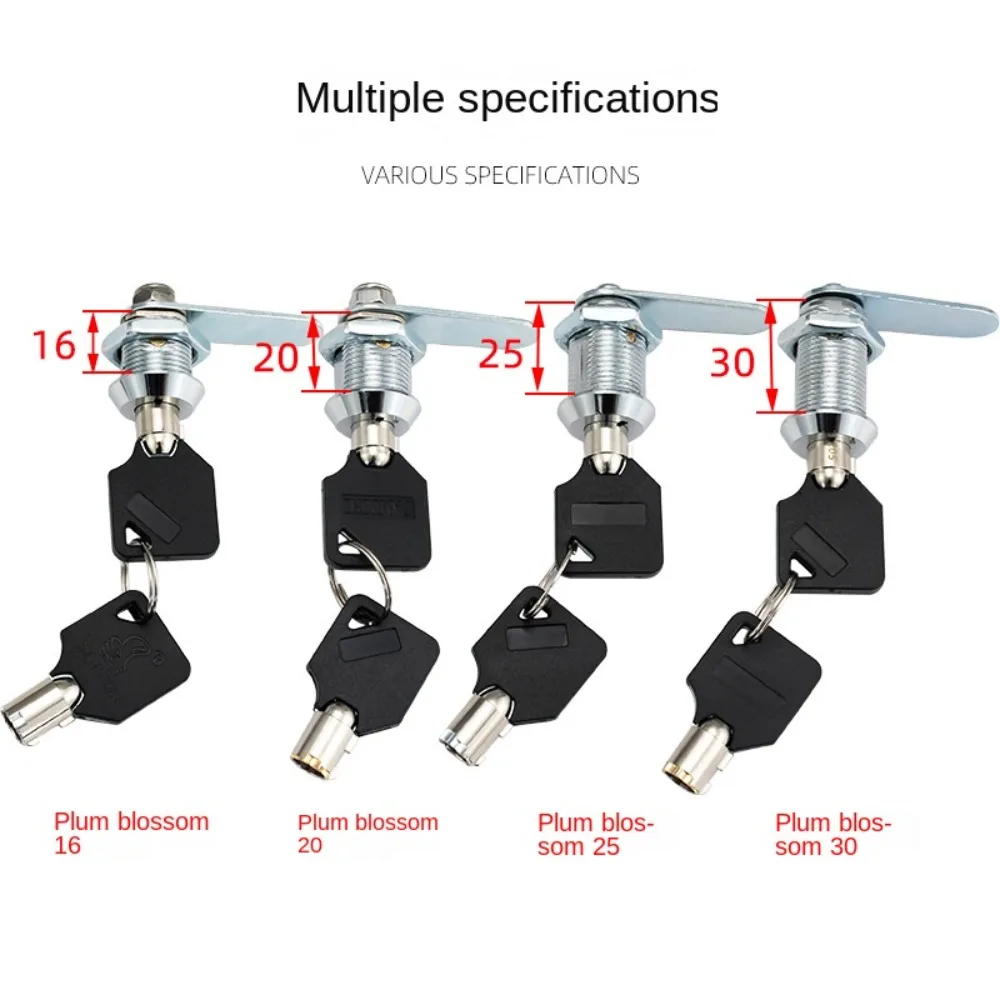 Durable Safe Deposit Box Locks with 2 Keys Mechanical Tongue Lock Table File Drawer Emergency Lock Replacement Lock