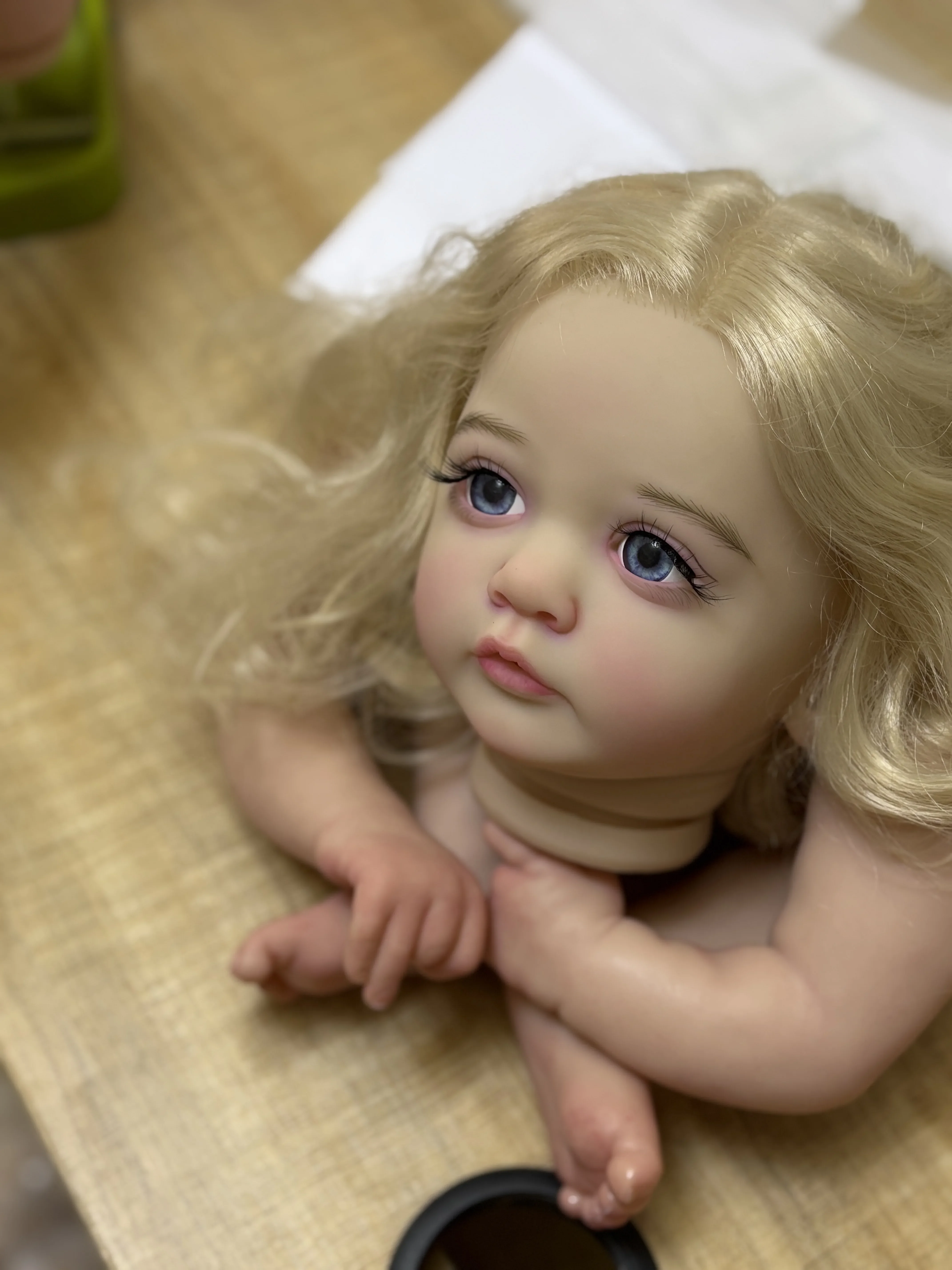 DLSカスタム限定版24インチリボーンドール アヤナ 手植えヘア ペイントキット DIYパーツ付き 布ボディ