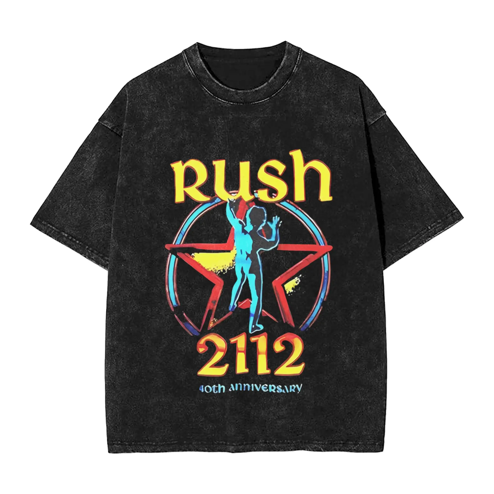 الجدة راش روك باند تي شيرت للرجال الجولة الرقبة 100% القطن غسلها تي شيرت قصير الأكمام تيز هدية فكرة الملابس