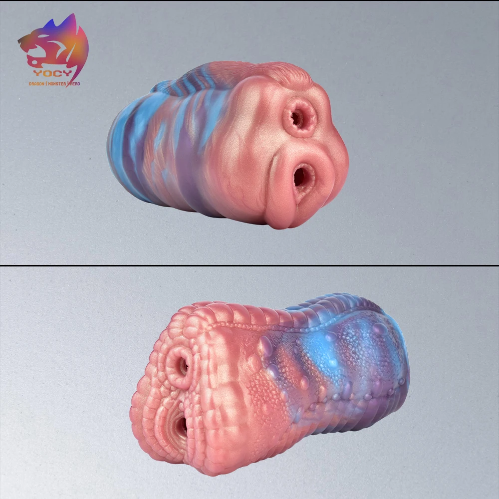 YOCY 2 Styles Double Channel Male Masturbator Realistic Vaginal Pussy Fantasy Aircraft Cup Sex Toys For Men Penis Massager