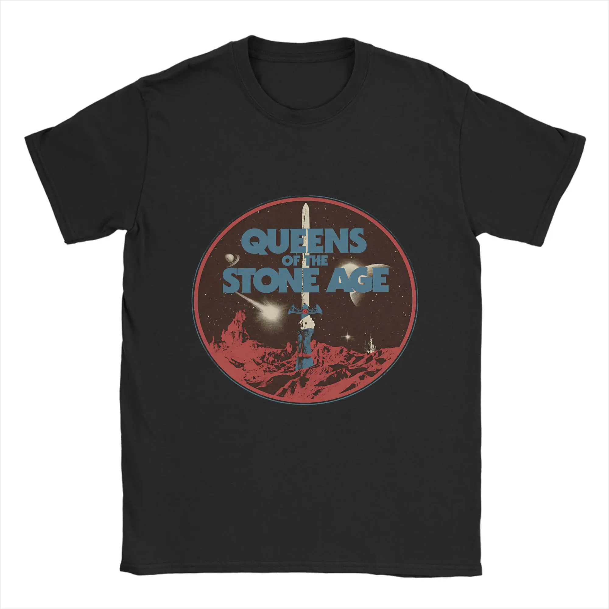 Harajuku T-Shirt Summer Queens of the Stone Age  Novelty T-Shirts   Tshirt for Couple Y2K Basic Big Size Short Sleeve Tops