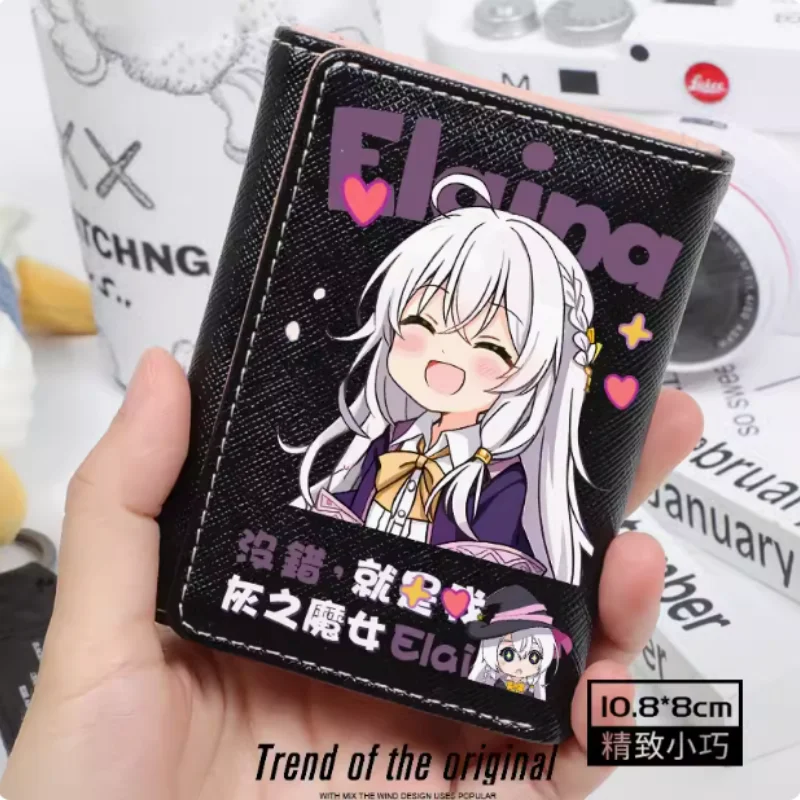 Anime  The Journery Of Elaina Fashion Wallet PU Purse Card Coin Hasp Money Bag Cosplay Gift B1720