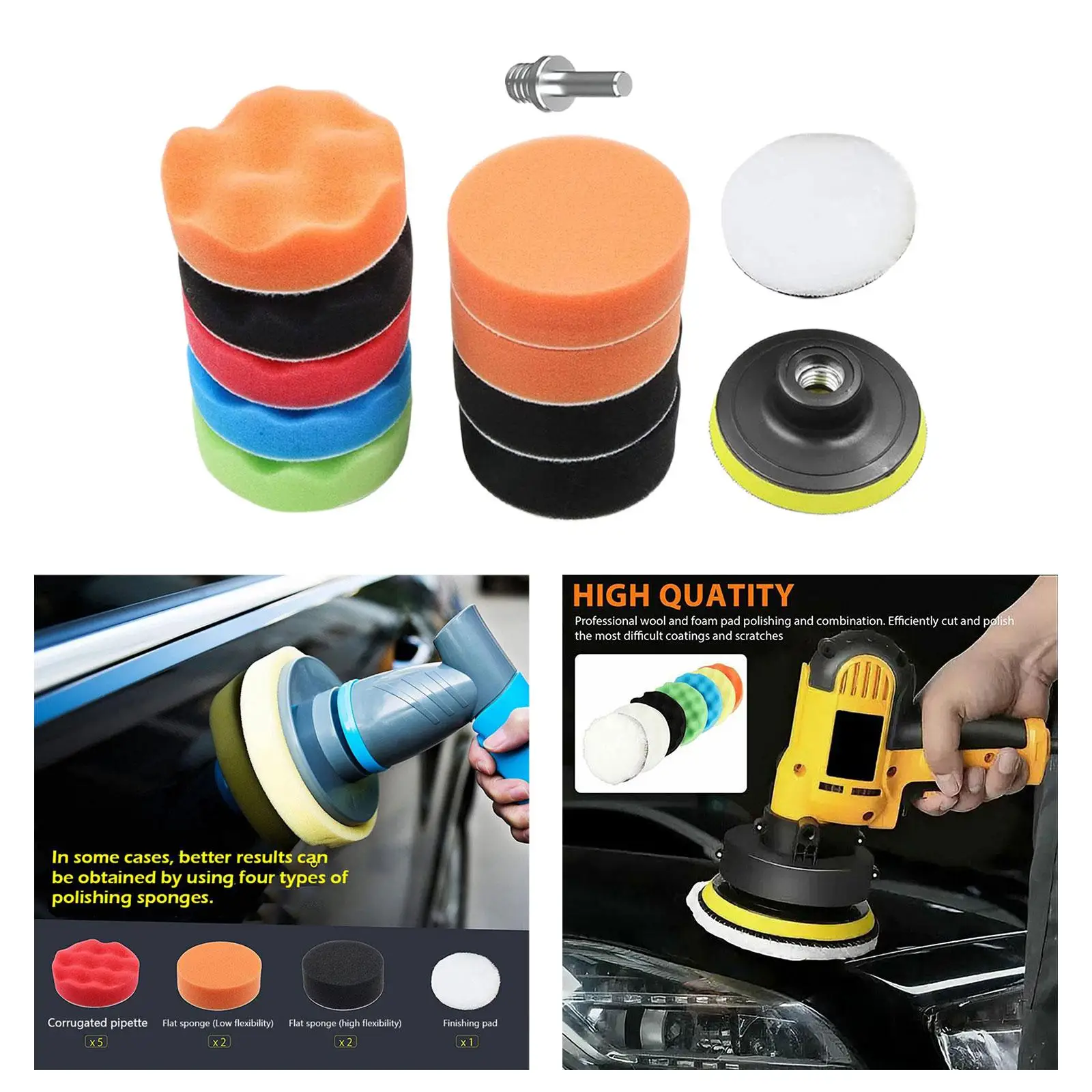 12x Buffing Polishing Pads Automotive Polisher for Automotive Detailing