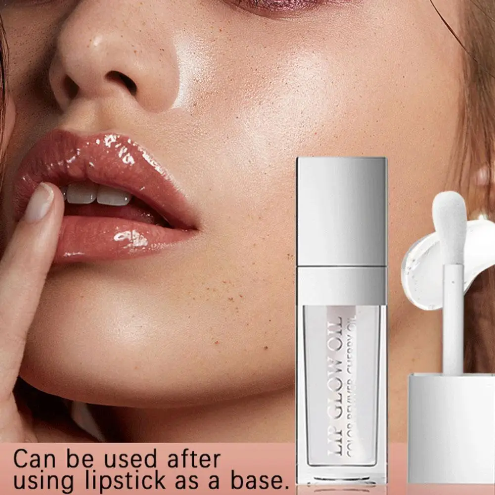 Pintalabios hidratante con aceite de gelatina de cristal transparente, lápiz labial hidratante, Copa refrescante no pegajosa, maquillaje Sexy, brillo de labios de moda, 2023