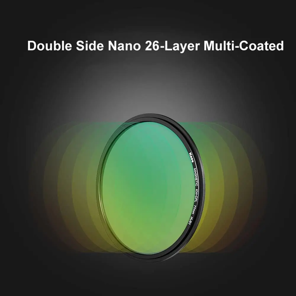 Kase 95mm Wolverine Magnetic CPL Filter with Adapter Ring, Circular Polarizer, HD Multi-Coated Tempered Glass