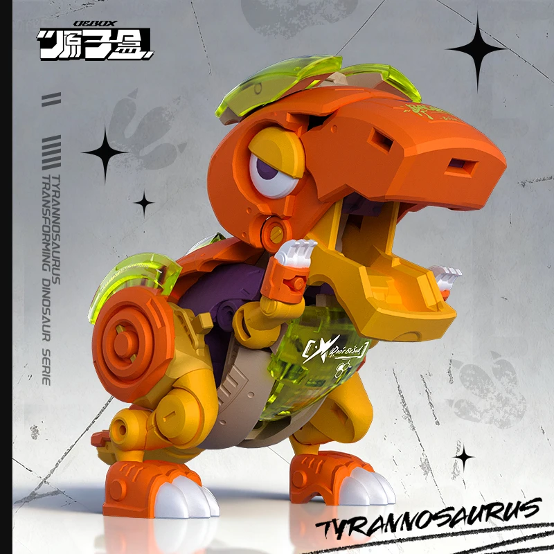 Na stanie Atomic Box Seria Dinozaury Grube Brwi BaoBao Transformacja Zabawka Figurka Akcji Mała Skala Model Kolekcjonerski Prezent