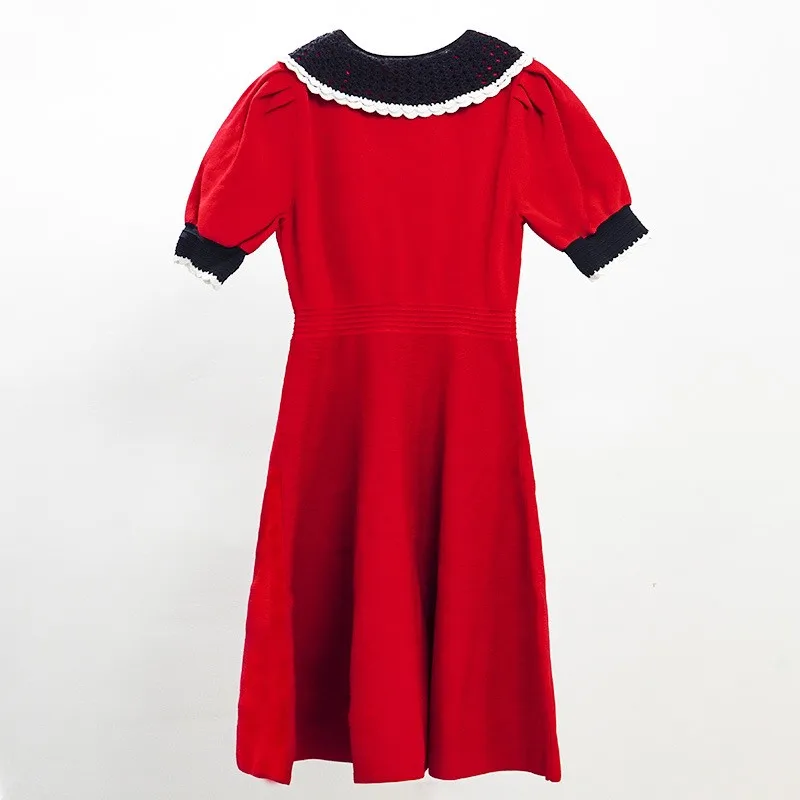 Handmade Faion Ele Floral Hook Dr Women's High Waist A-Line Skirt ort Sve Color Blo Spring Summer Autumn