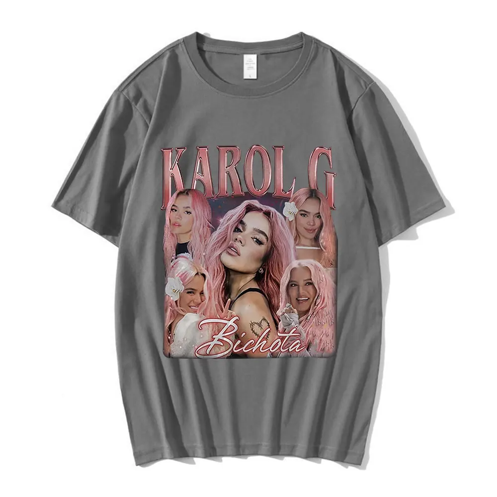 Karol G Bichota Graphic T-shirt Fashion Harajuku Hip Hop Short Sleeve T Shirts Men Women\'s Clothes Oversized T-shirts Streetwear