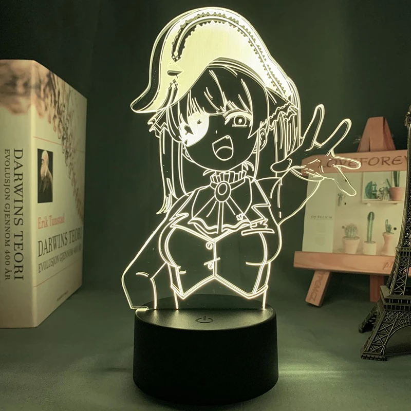 Hololive Houshou Marin Anime Figure Night Light Other Characters Can Be Customized Manga Acrylic Stands Led Lamp Bedroom