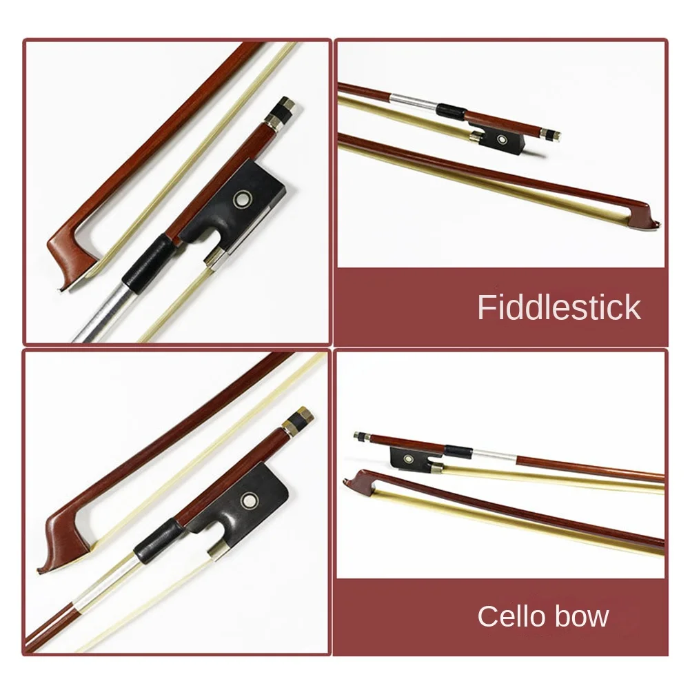 Professional 4/4 Brazilwood Violin Bow Playing Durable Violin Bow Musical Instruments Portable Learn Practice Bow