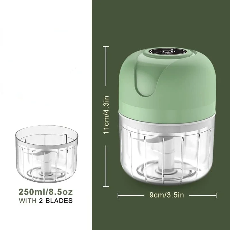 Mini Electric Garlic Chopper USB Meat Grinder Garlic Masher Machine Sturdy Durable Crushed Ginger Vegetable Crusher Kitchenware