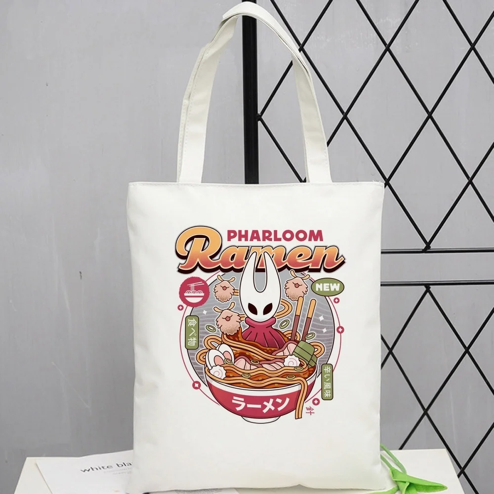 Hollow Knight tote bag grocery reusable y2k shoulder  shopper woman