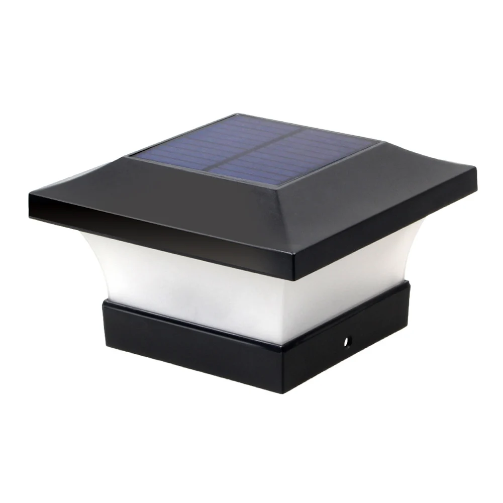 6LED Solar Square Post Lights Waterproof Outdoor Path Lamp Villa Garden Decor High Light Efficiency No Thermal Radiation