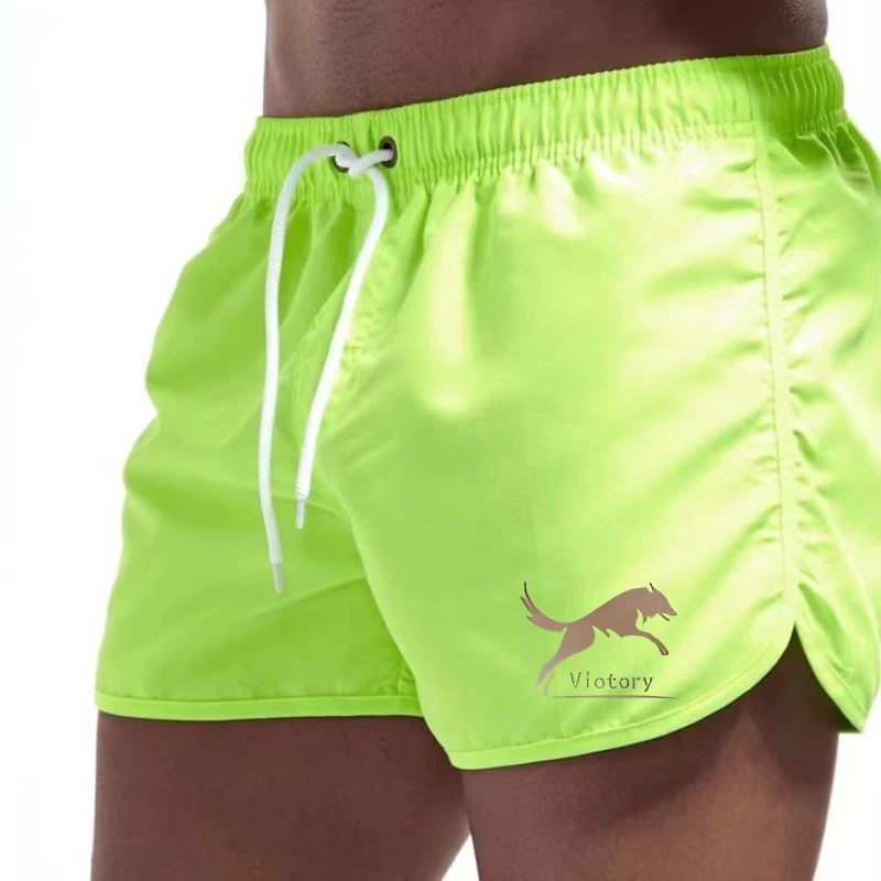 Viotory Men'S Quick-Dry Beach Shorts Lightweight Elastic Waist Drawstring Comfortable Swimming Trunks For Men