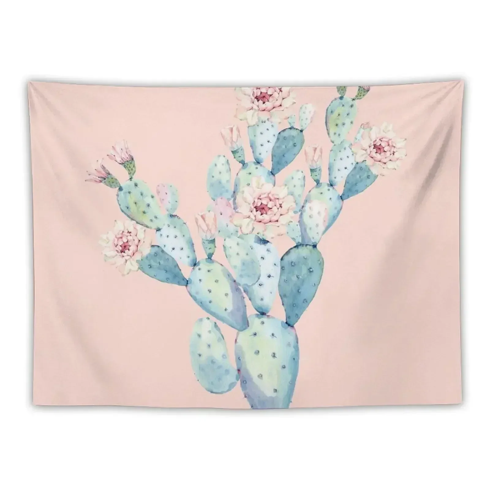 

Pretty Cactus Pink and Mint Green Desert Cacti Home Decor Tapestry Home Decorators Cute Decor Tapestry
