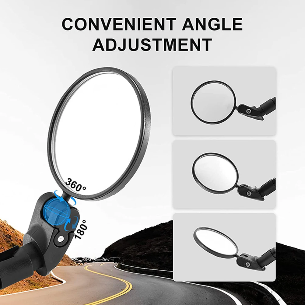 

1 Pair Of High Performance Cycle Rear Mirrors Adjustable 360 Degree Viewing Cycling Accessories